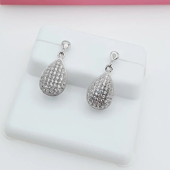 - "925 Sterling Silver Cubic Zirconia Earrings, U19254682 - Picture 8 of 11